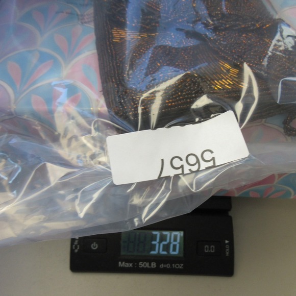 Vintage Brown Beaded Evening Bag Purse Shoulder Bag Party Cocktail Clutch 328 - Picture 13 of 14